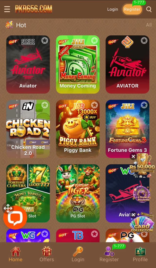 PKR656 game gameplay screen